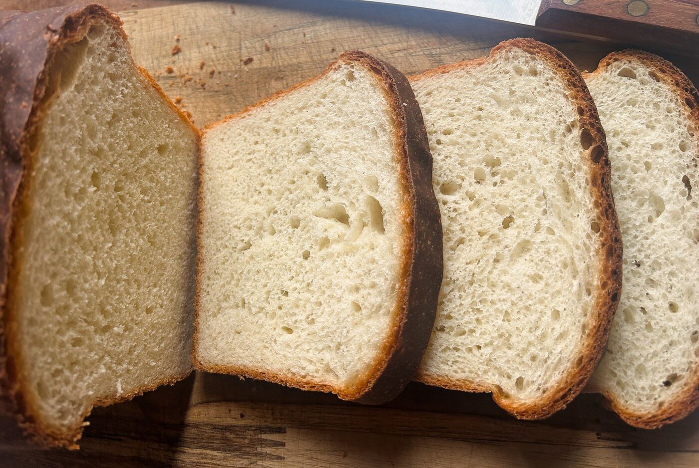 Milk bread slices