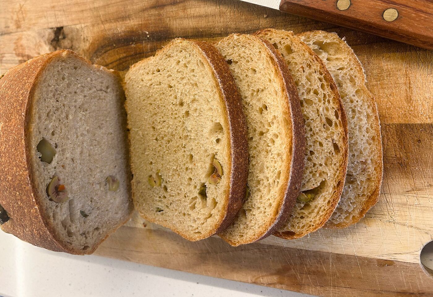 Sliced olive loaf